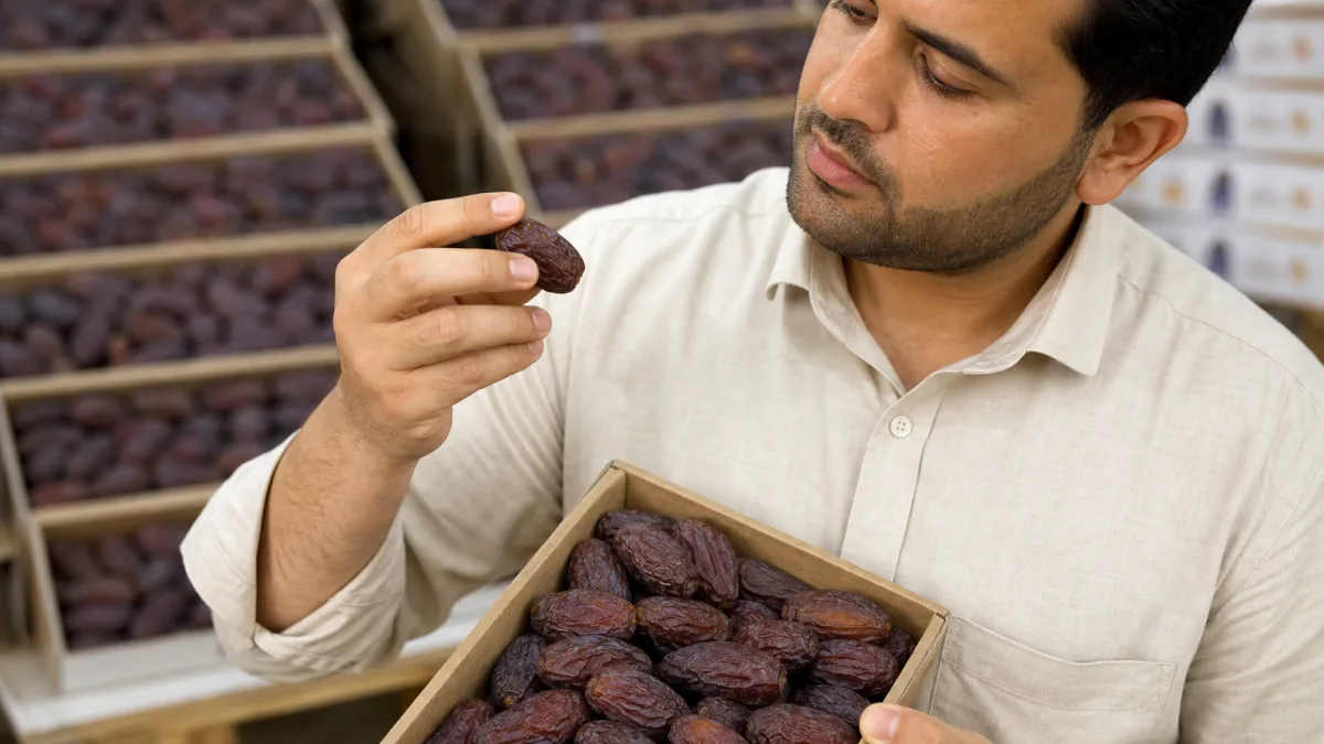 خرما پیارم رویال با درجه‌بندی ممتاز و بسته‌بندی صادراتی